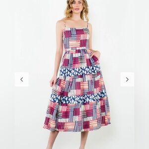THML Nautical Patterned Maxi Dress